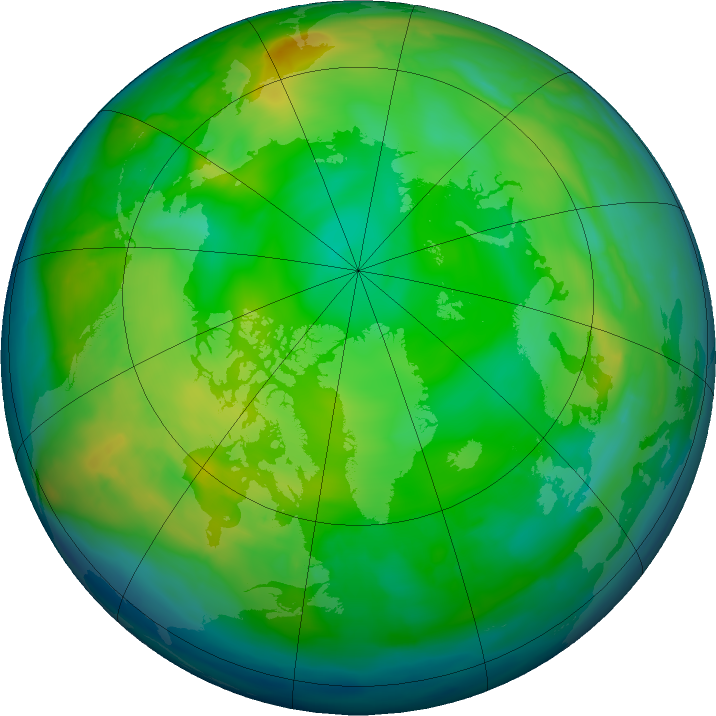 Arctic ozone map for 12 December 2015